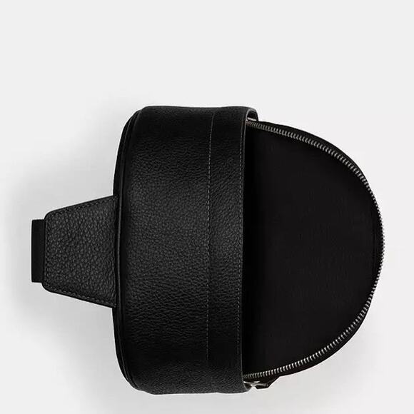 NWT COACH CAJ60 West Pack Varsity Motif Pebble Smooth Leather Black/Chalk - Picture 10 of 10